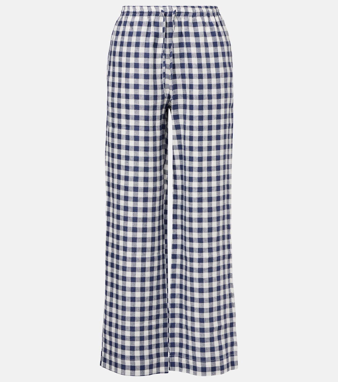 Asceno - Aurelia gingham linen wide-leg pants