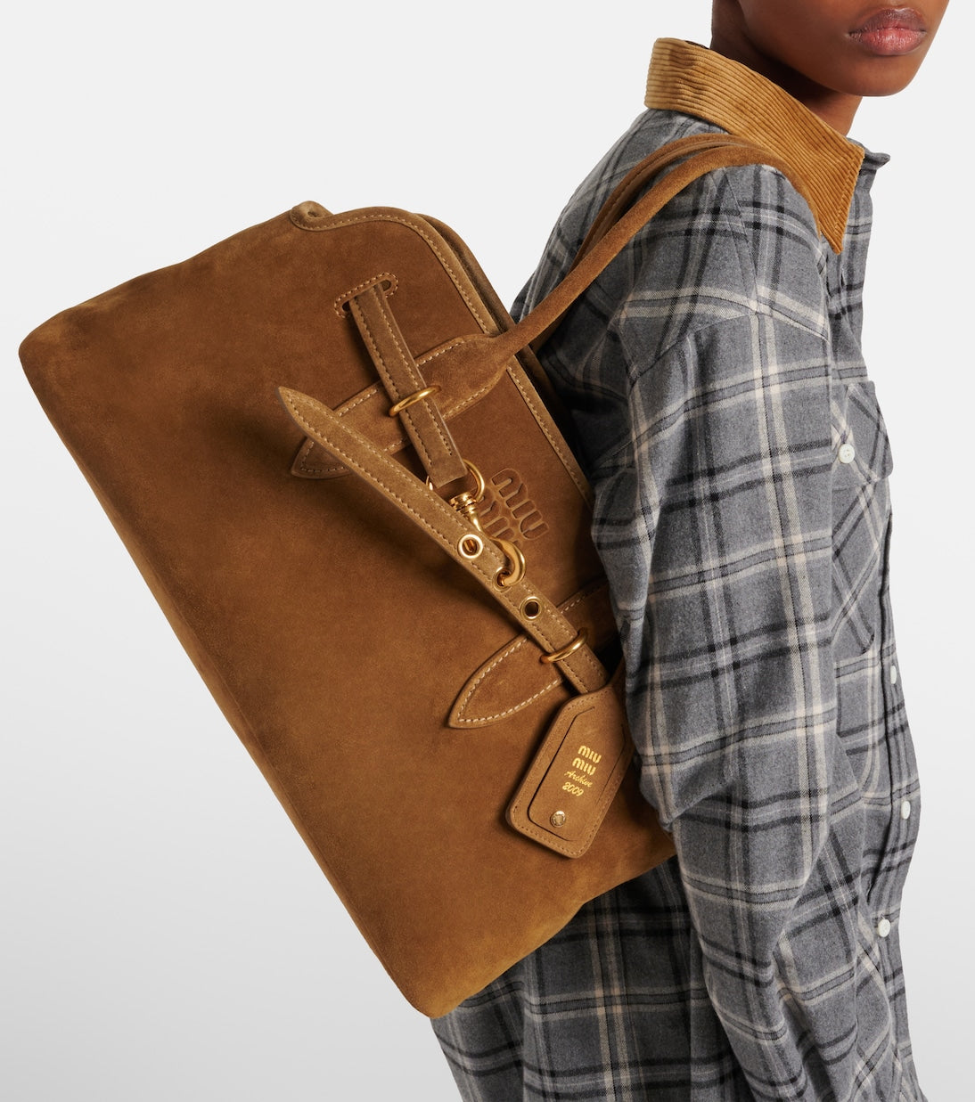 Miu Miu - Adventure suede tote bag