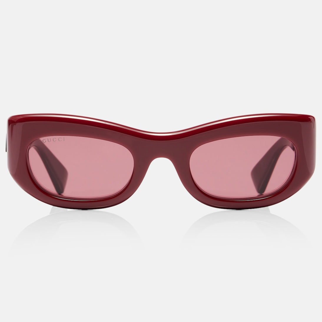 Gucci - Logo rectangular sunglasses