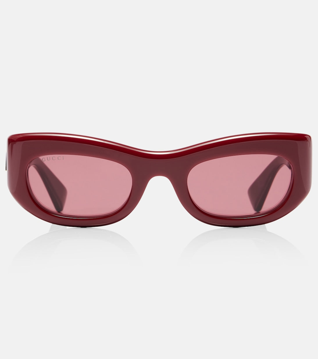 Gucci - Logo rectangular sunglasses