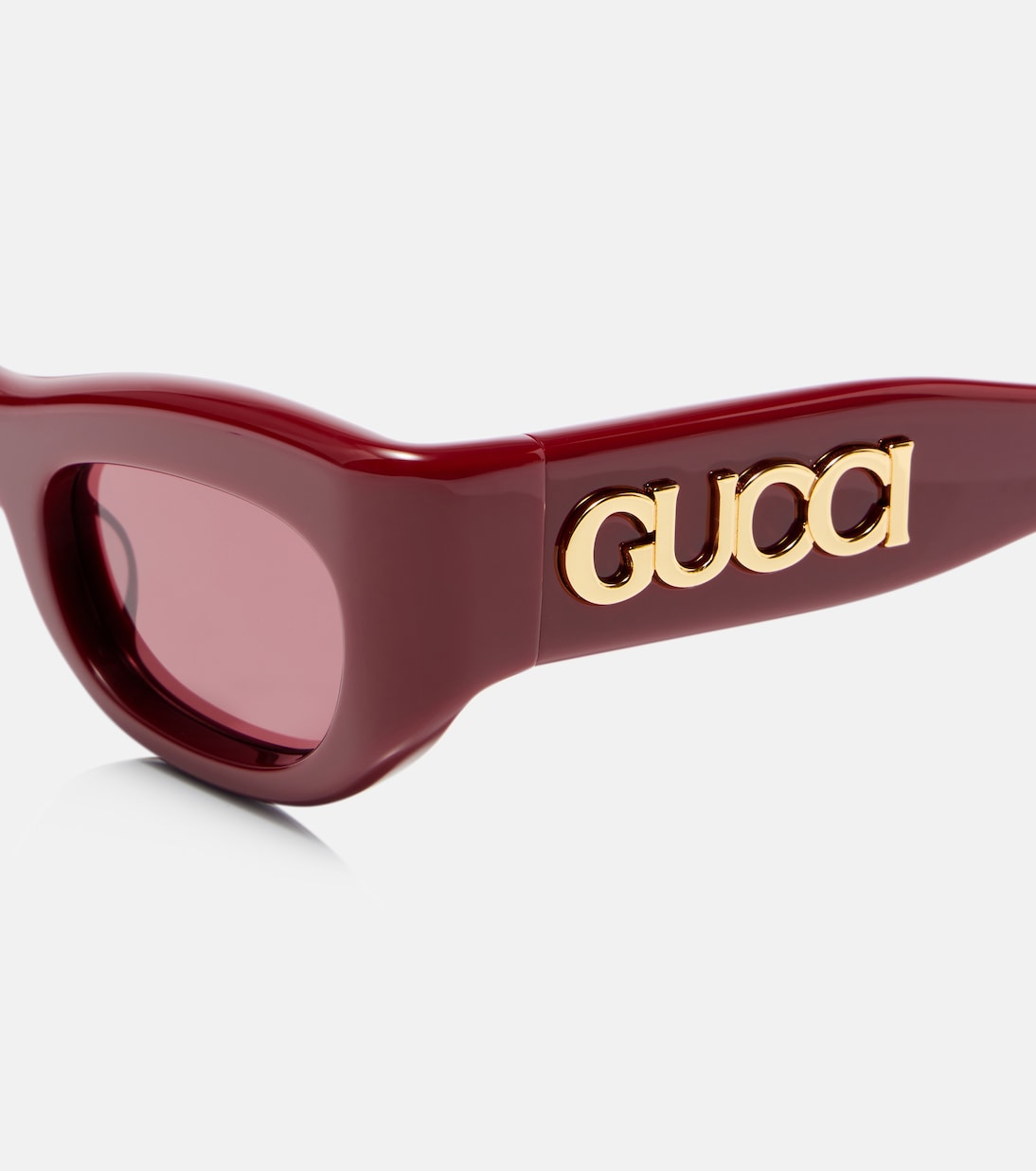 Gucci - Logo rectangular sunglasses