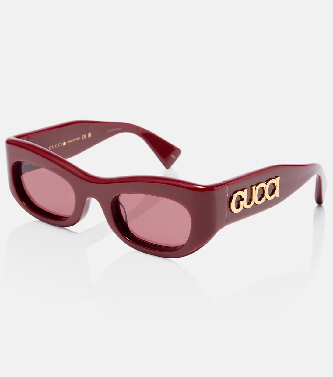 Gucci - Logo rectangular sunglasses
