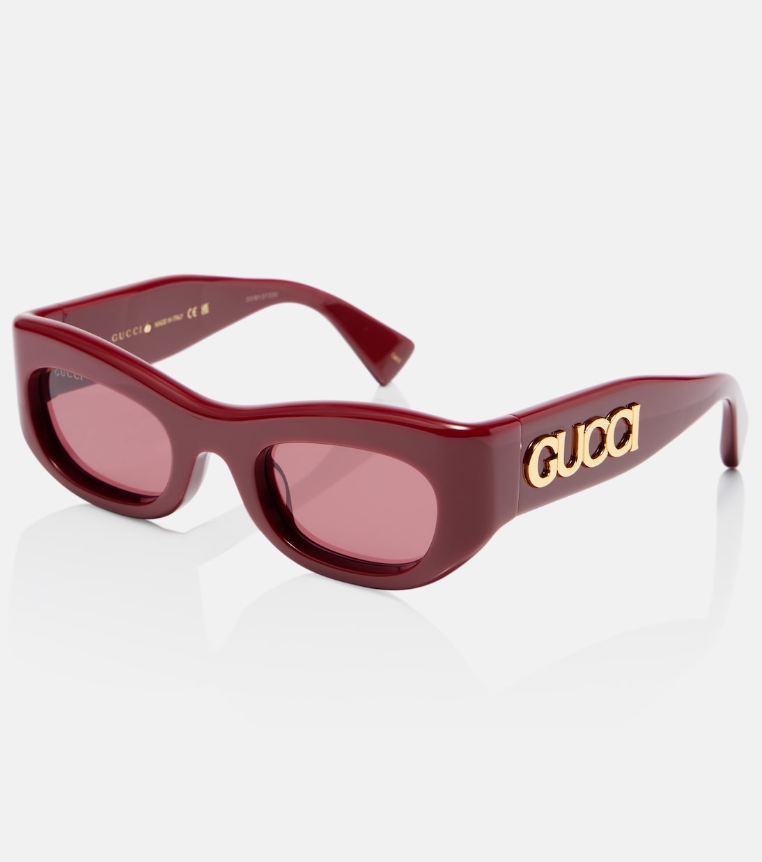 Gucci - Logo rectangular sunglasses
