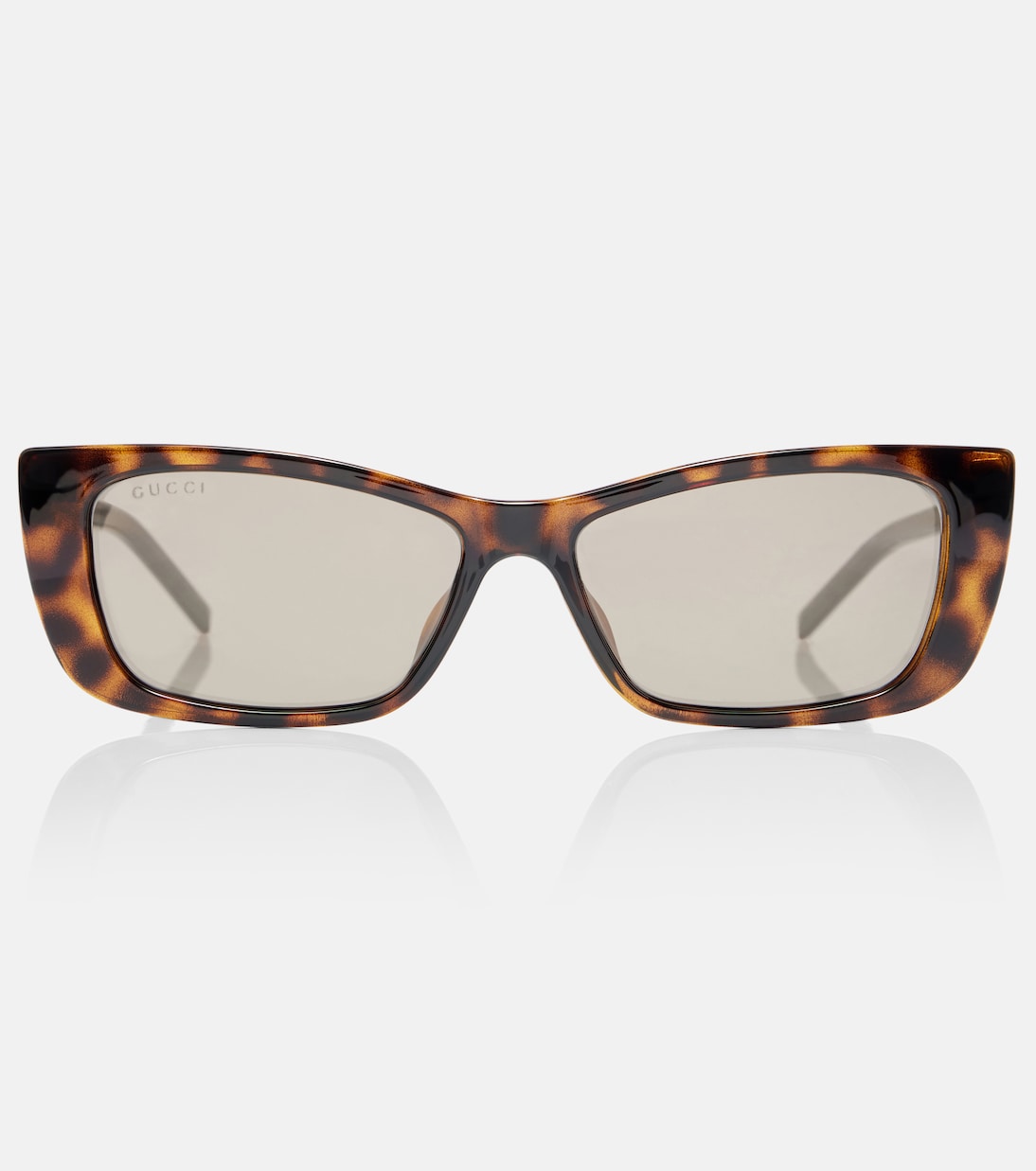 Gucci - Embellished rectangular sunglasses