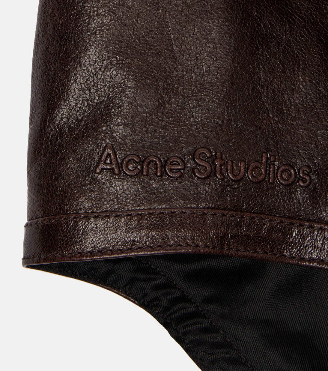 Acne Studios - Belmer embossed leather hat