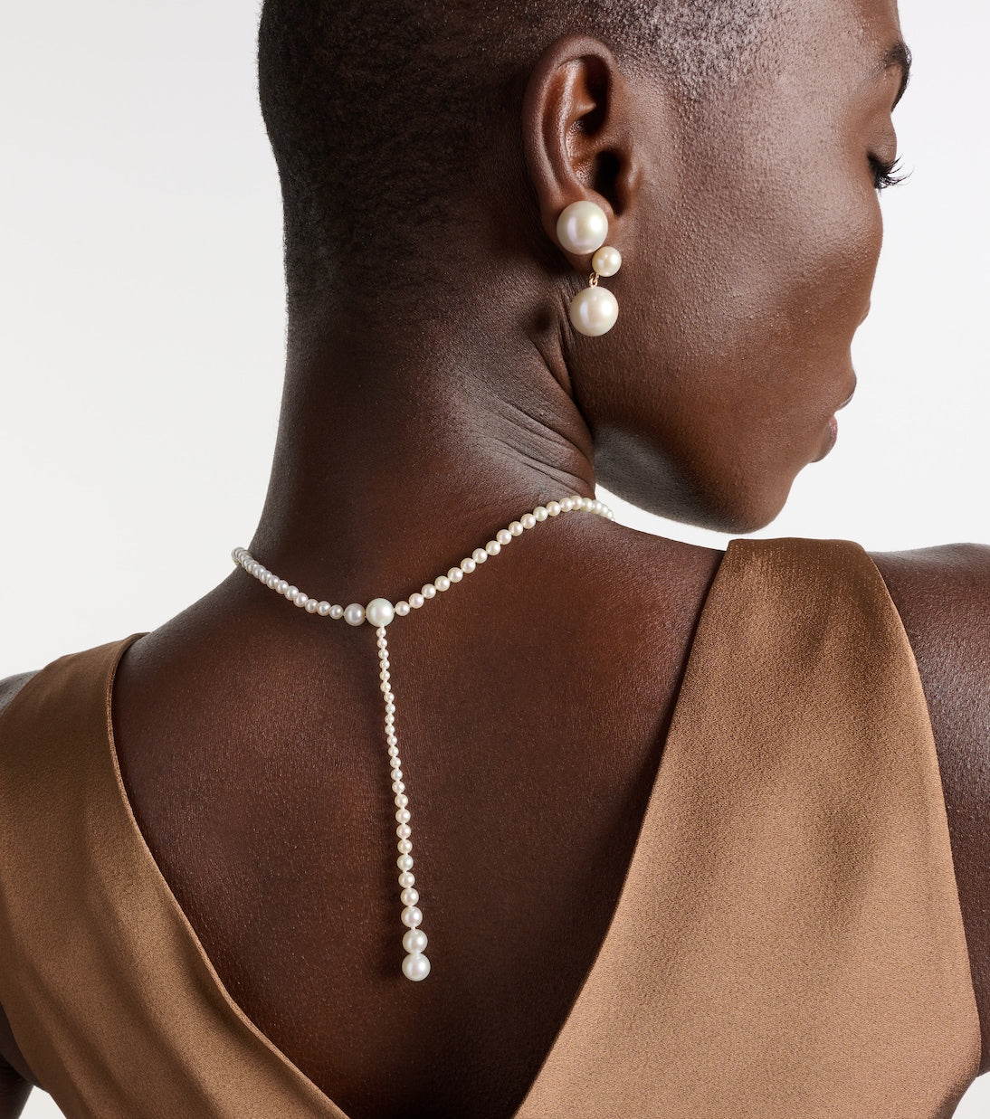 Sophie Bille Brahe - La Belle Moon 14kt gold necklace with pearls