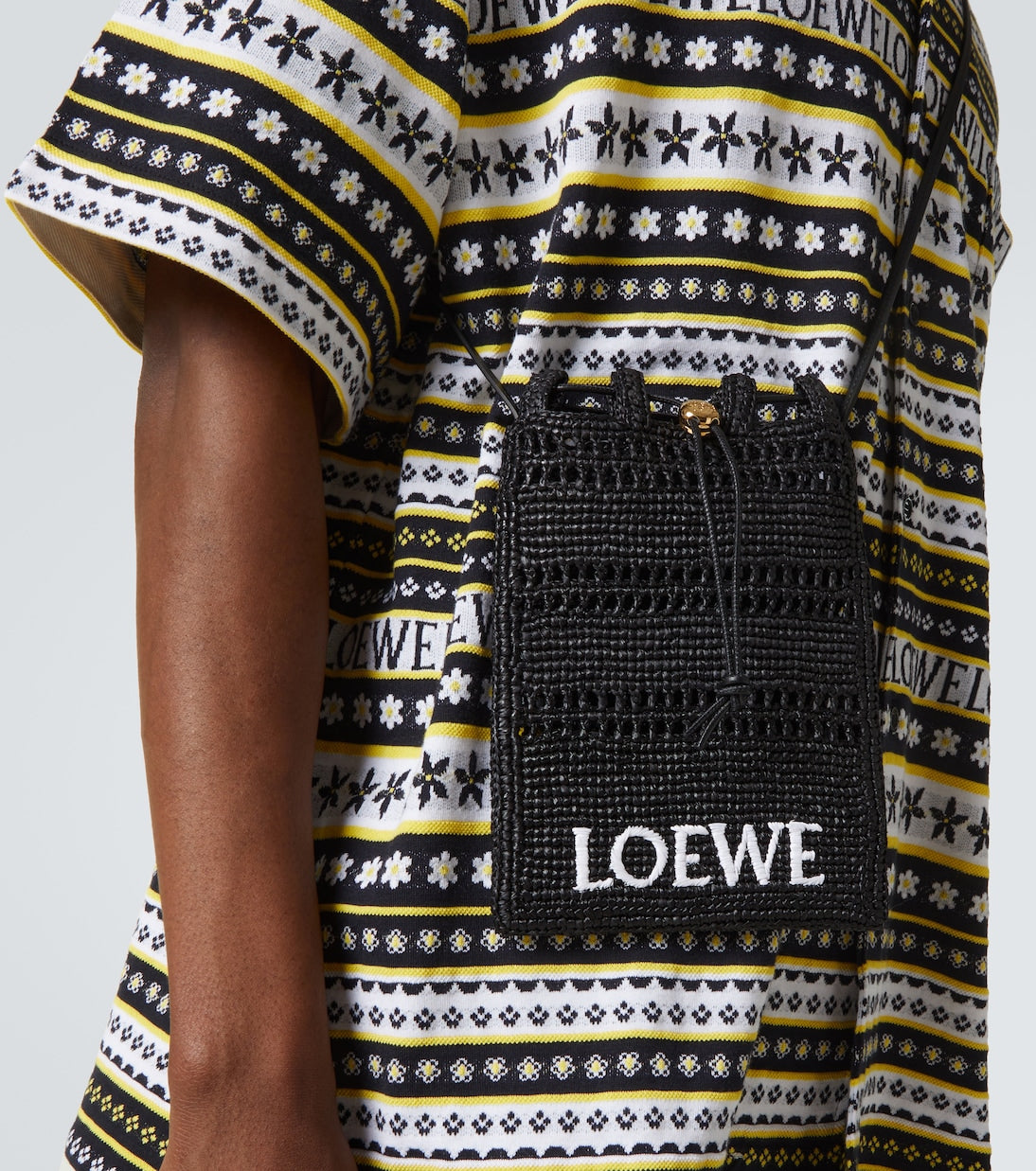 Loewe - Paula's Ibiza logo raffia crossbody bag