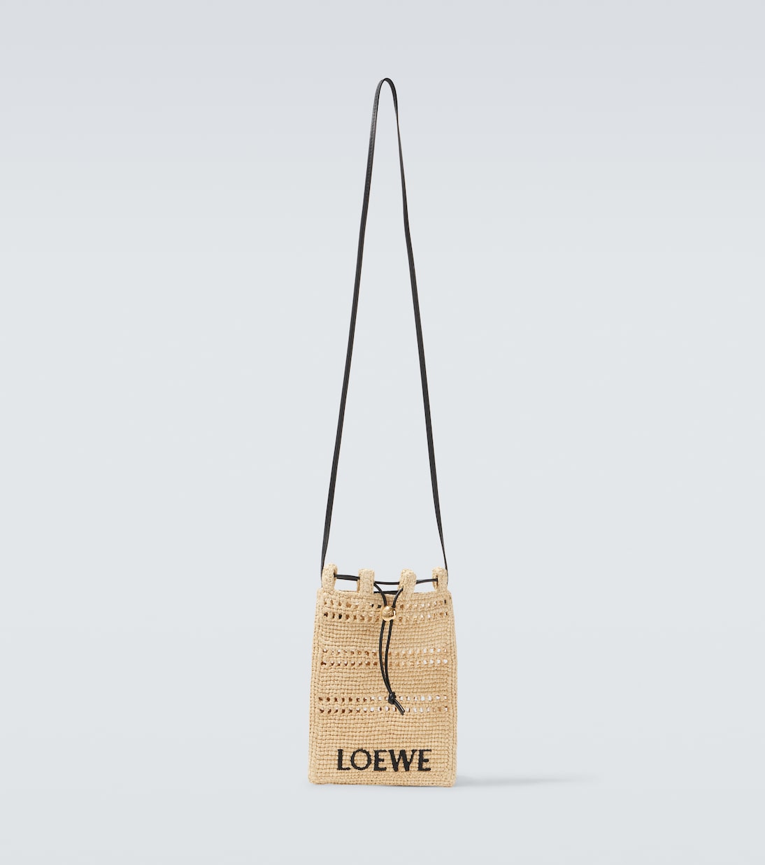 Loewe - Paula's Ibiza logo raffia crossbody bag