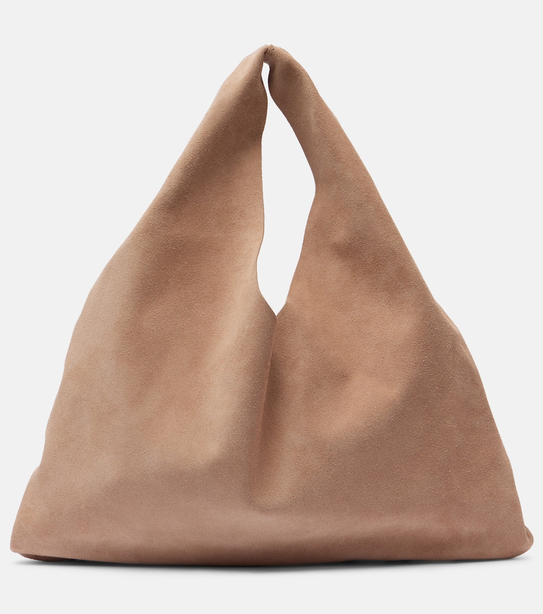 The Row - Bindle Small suede top-handle bag