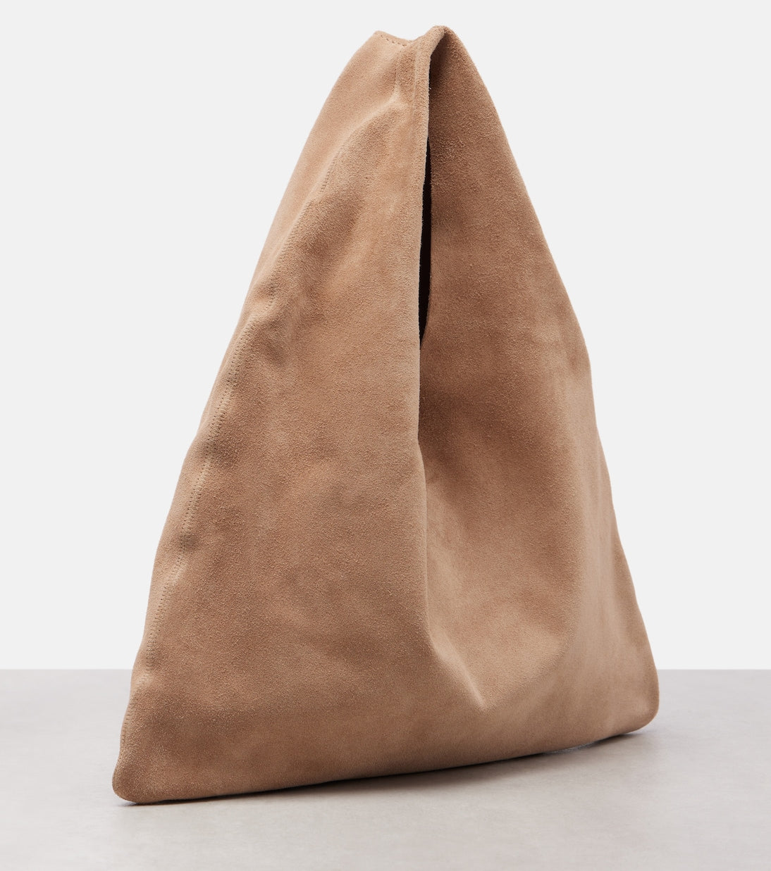 The Row - Bindle Small suede top-handle bag