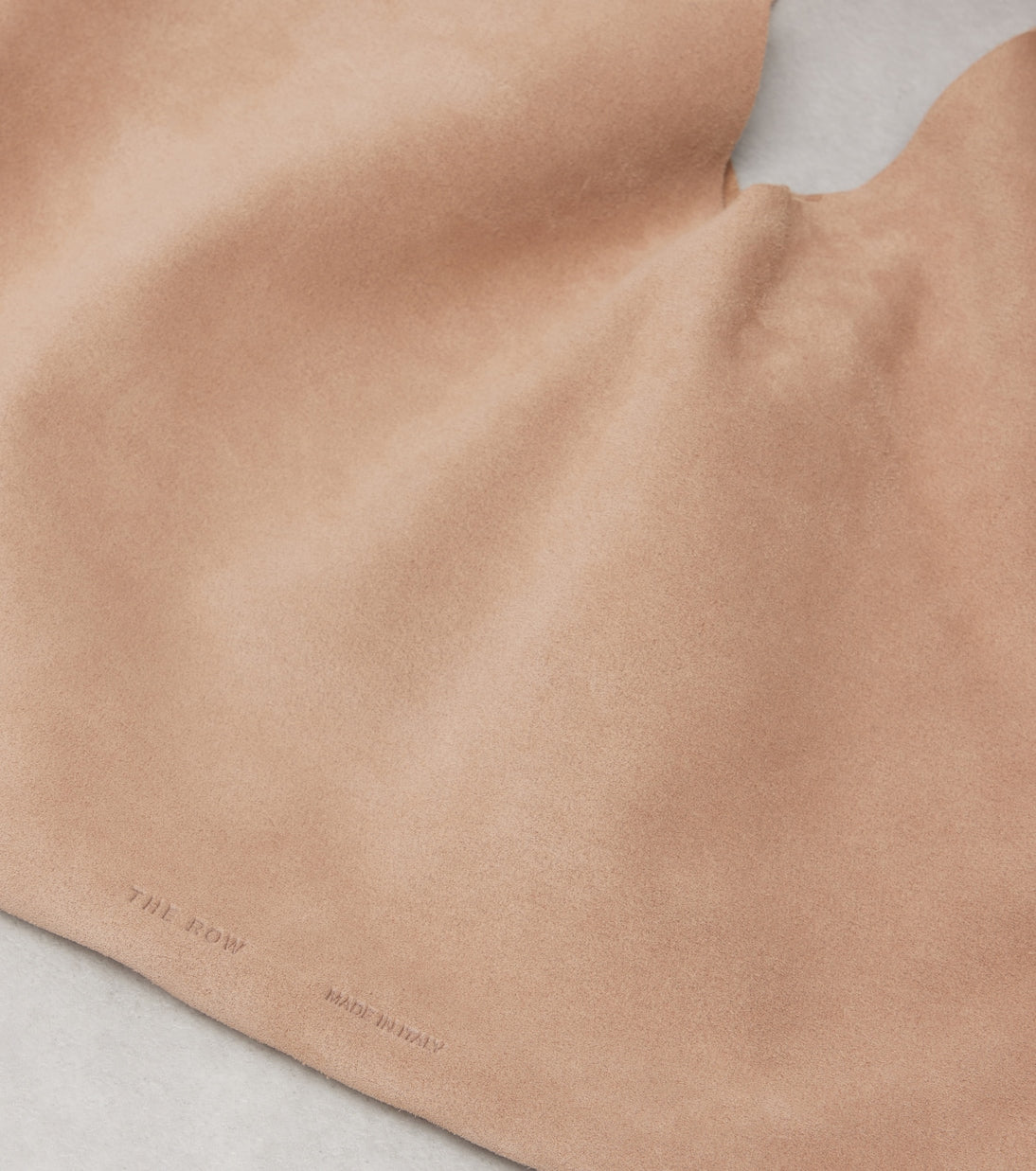 The Row - Bindle Small suede top-handle bag