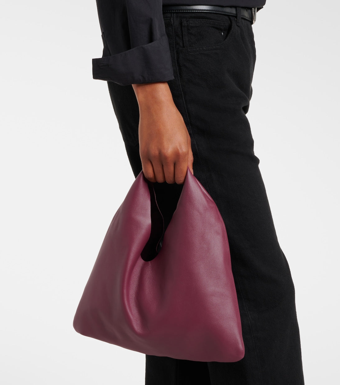 The Row - Bindle Small leather top-handle bag