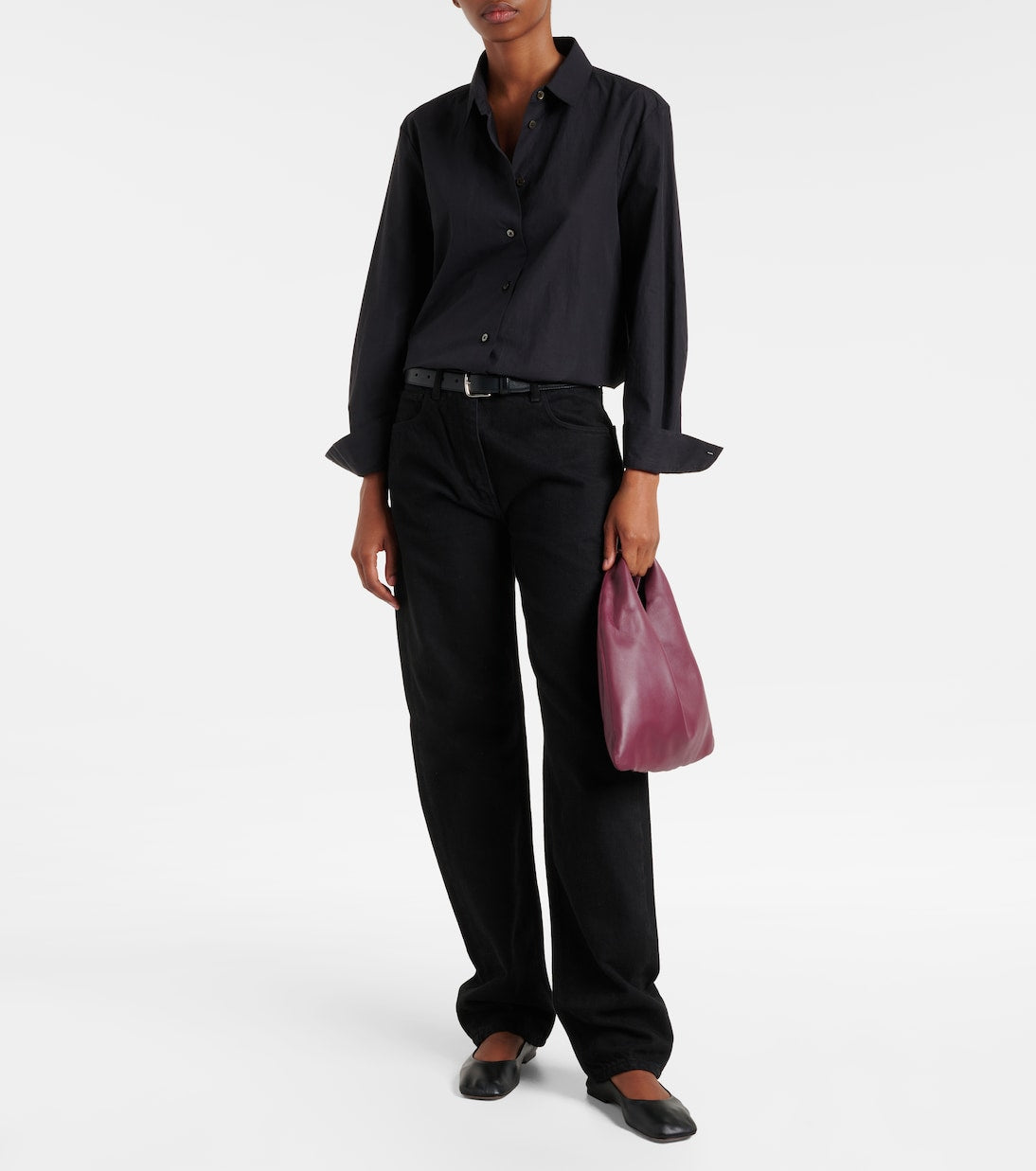 The Row - Bindle Small leather top-handle bag