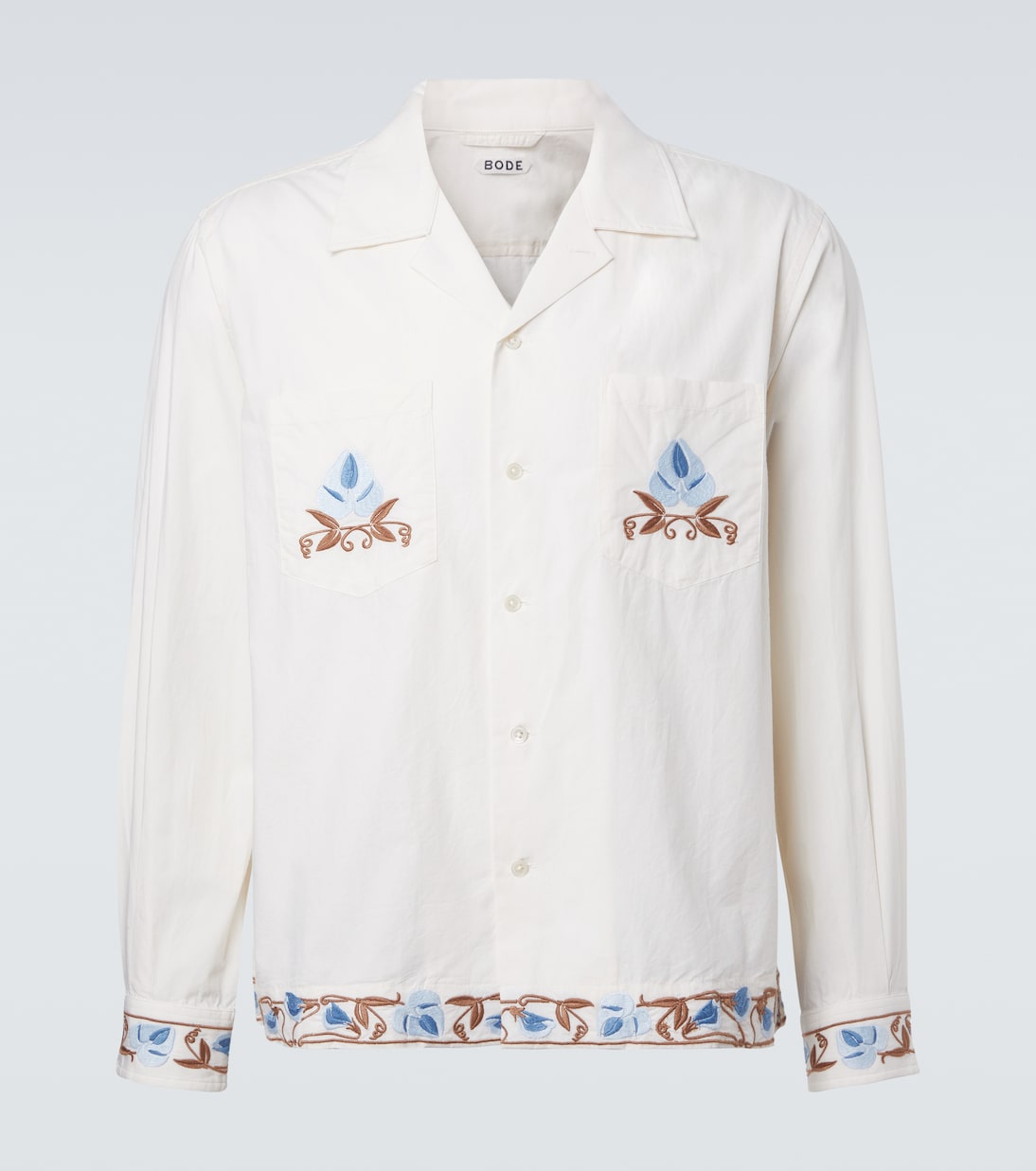 Bode - Nouveau Vine cotton poplin shirt