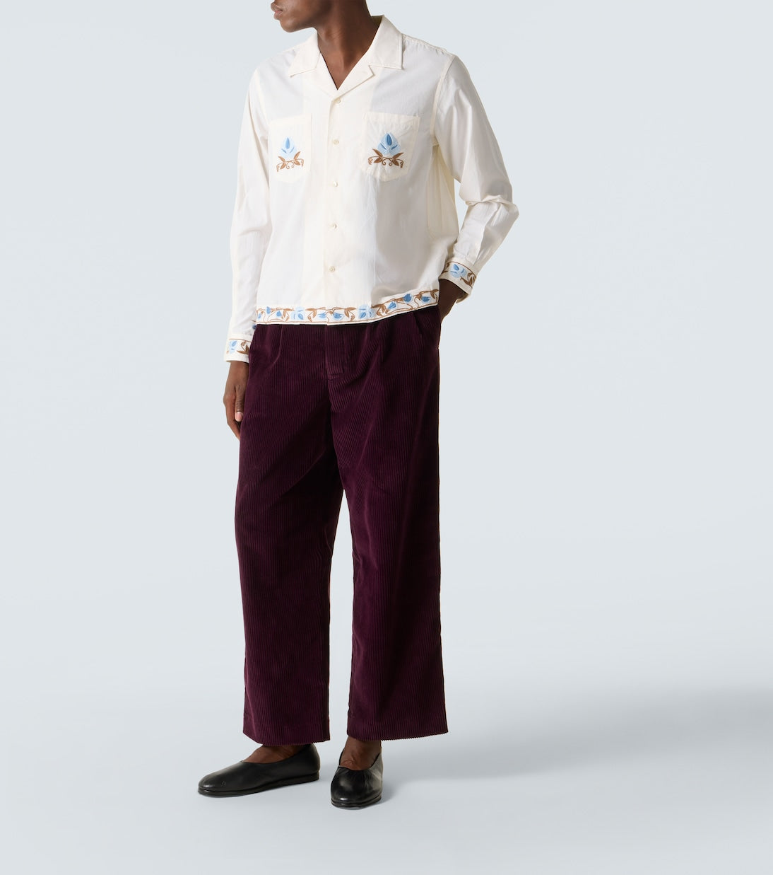 Bode - Nouveau Vine cotton poplin shirt
