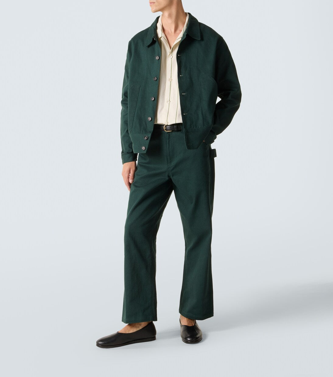 Bode - Knolly Brook cotton twill straight pants