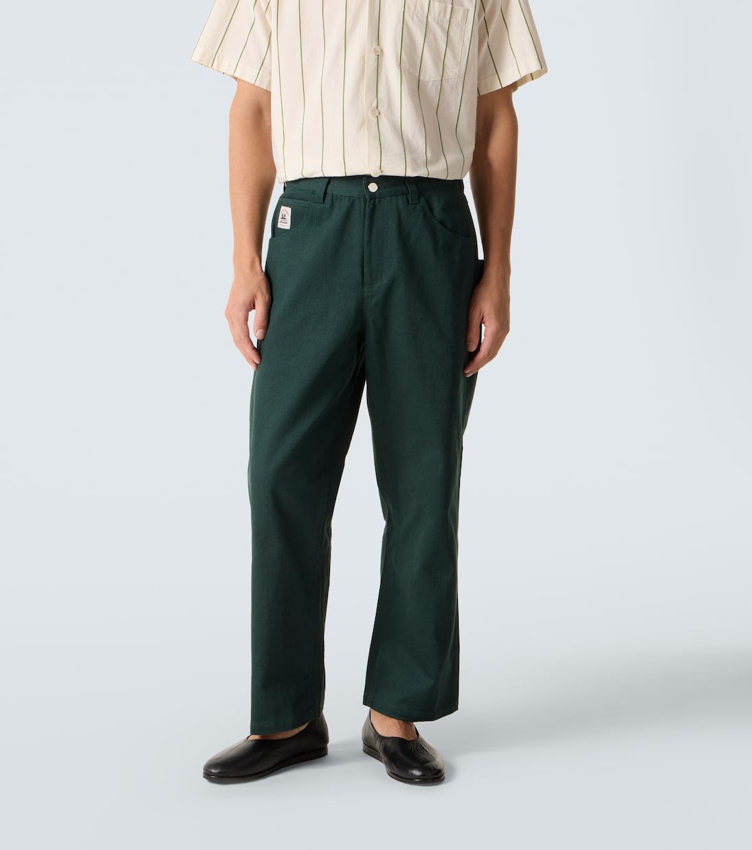 Bode - Knolly Brook cotton twill straight pants