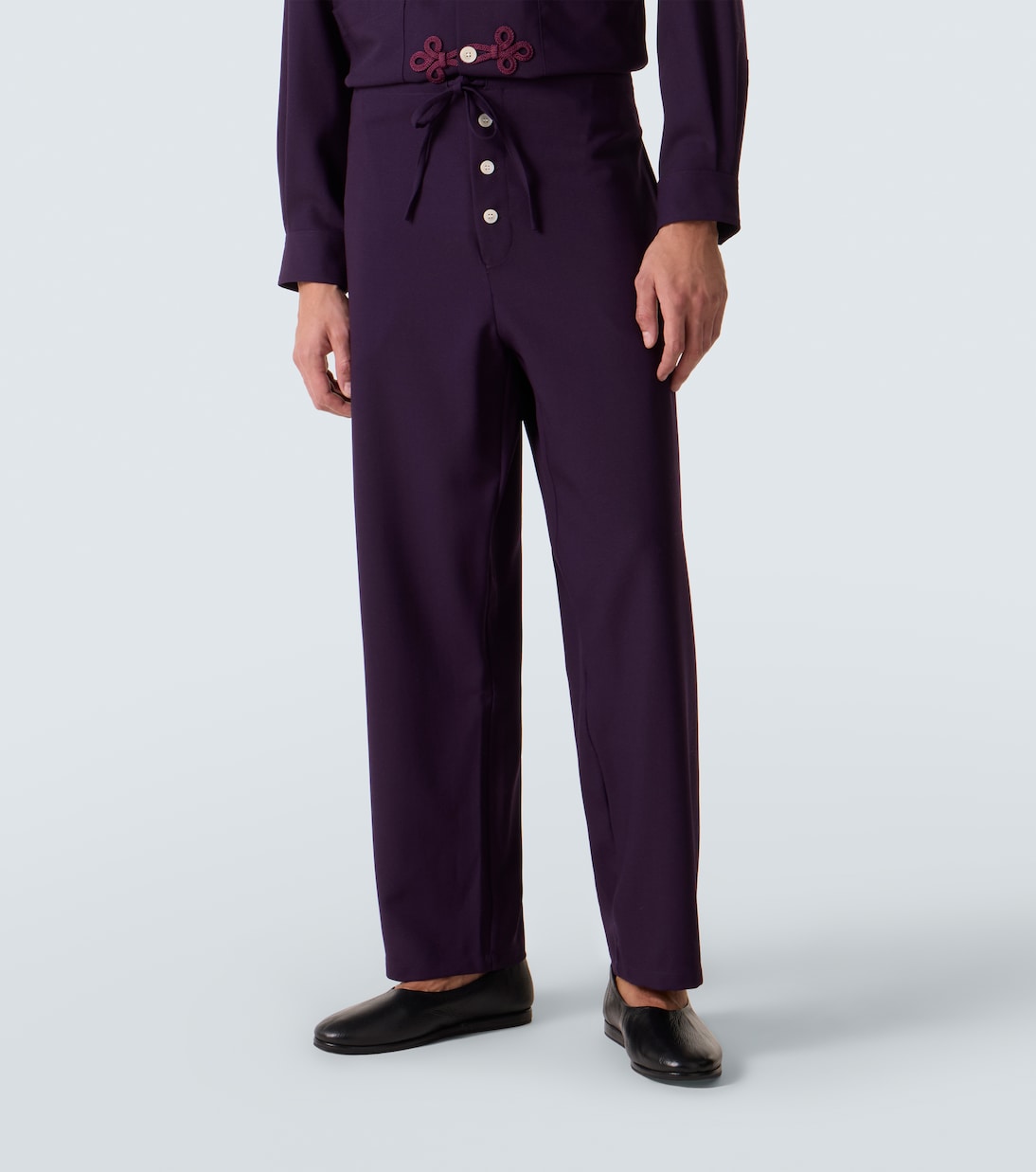 Bode - Astor wool wide-leg pants