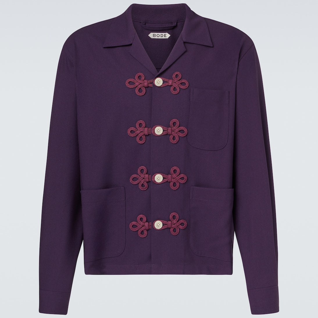 Bode - Astor embroidered wool shirt