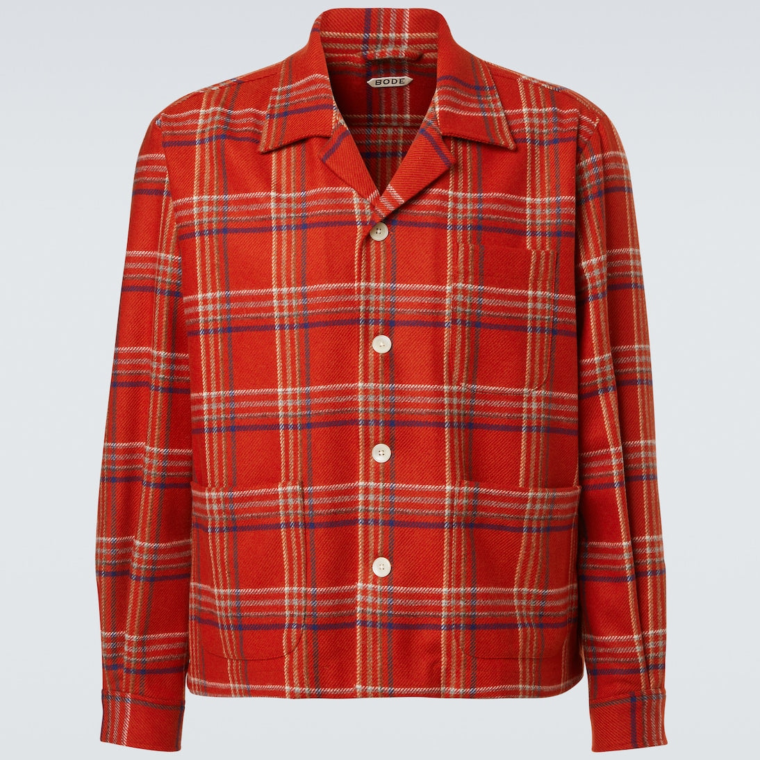 Bode - Gable plaid wool flannel overshirt
