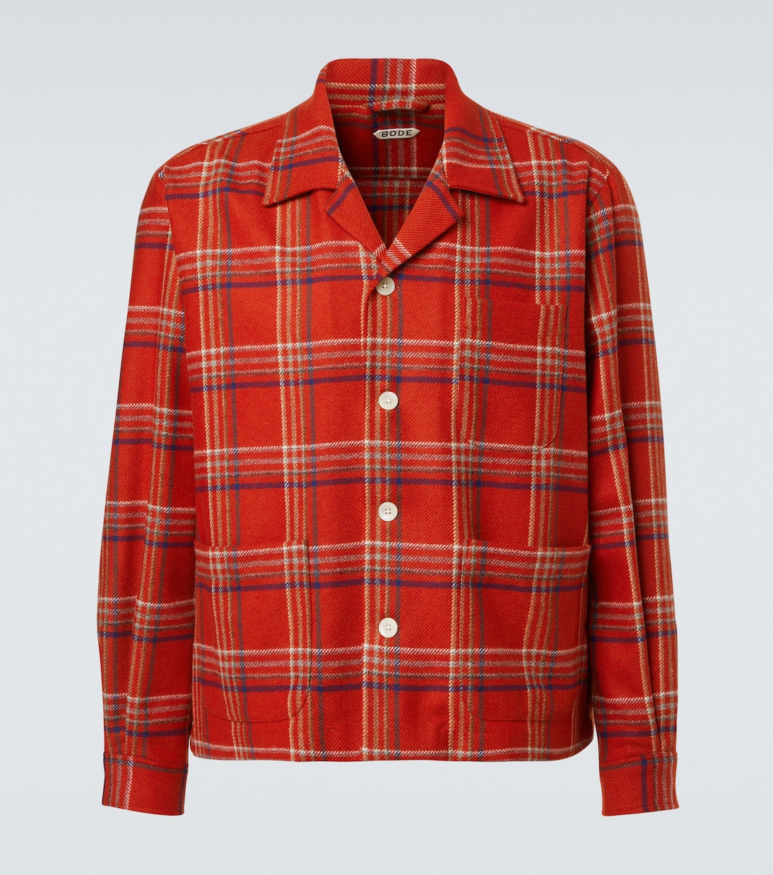 Bode - Gable plaid wool flannel overshirt