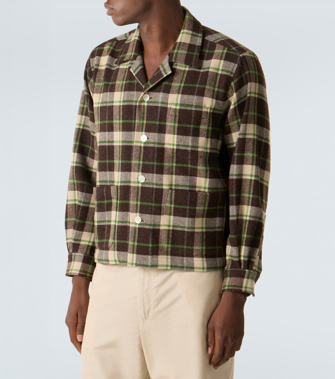 Bode - Woodcrest plaid wool flannel overshirt