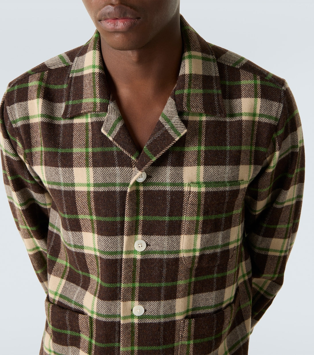 Bode - Woodcrest plaid wool flannel overshirt