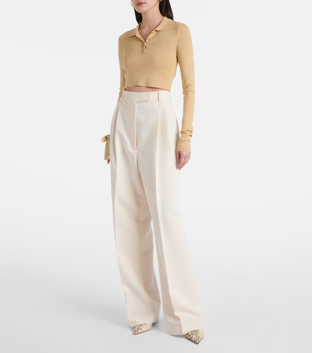 The Frankie Shop - Giselle cropped polo sweater