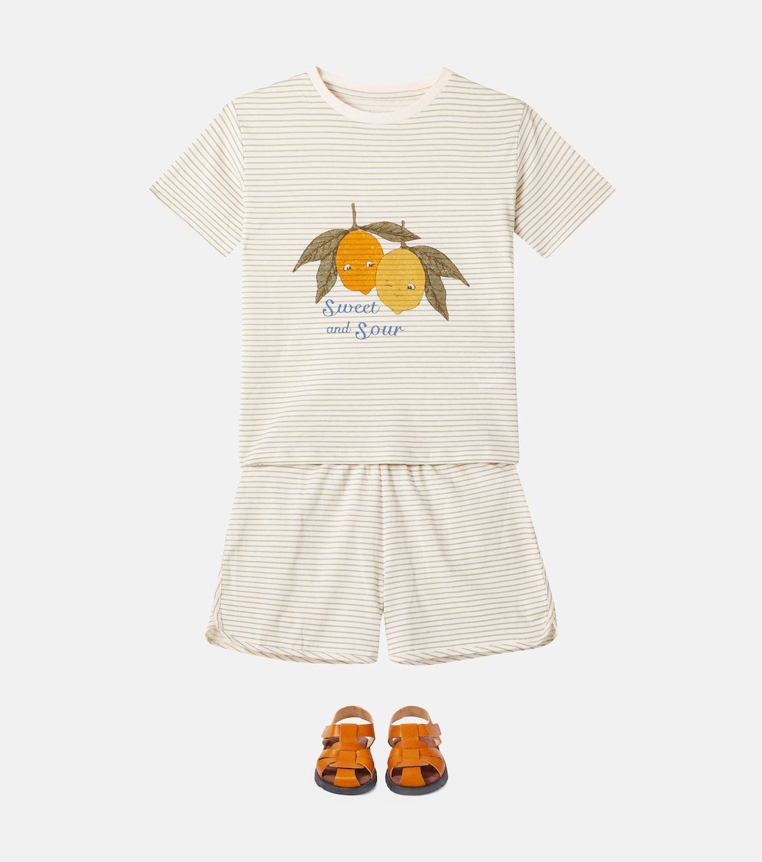 Konges Sløjd - Famo cotton T-shirt and shorts set
