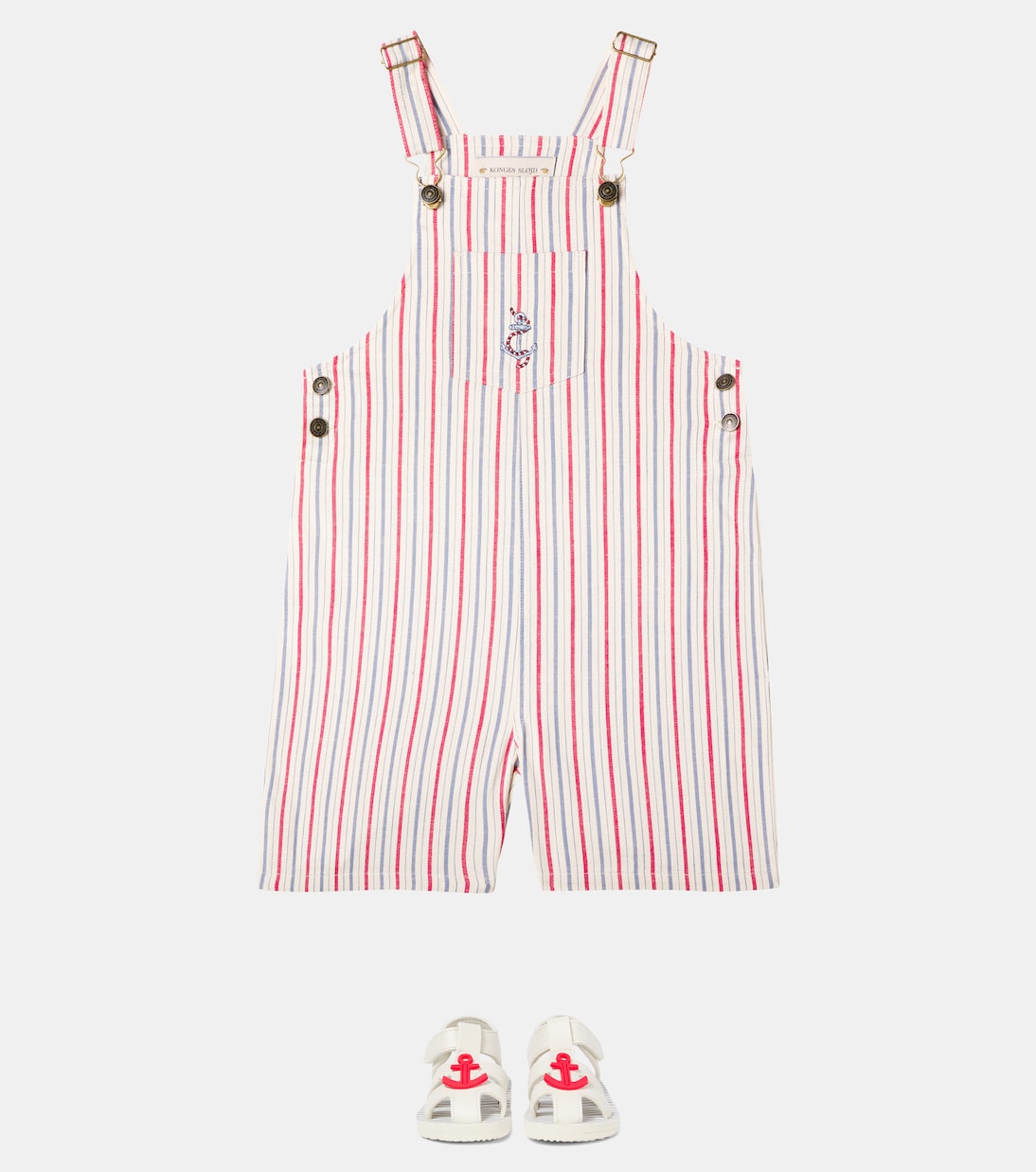 Konges Sløjd - Marlon striped cotton twill overalls