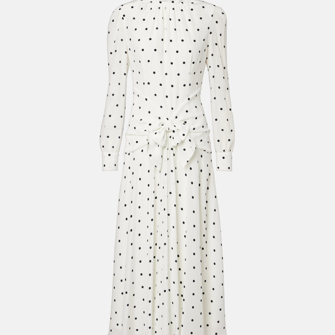 Alessandra Rich - Polka-dot silk midi dress
