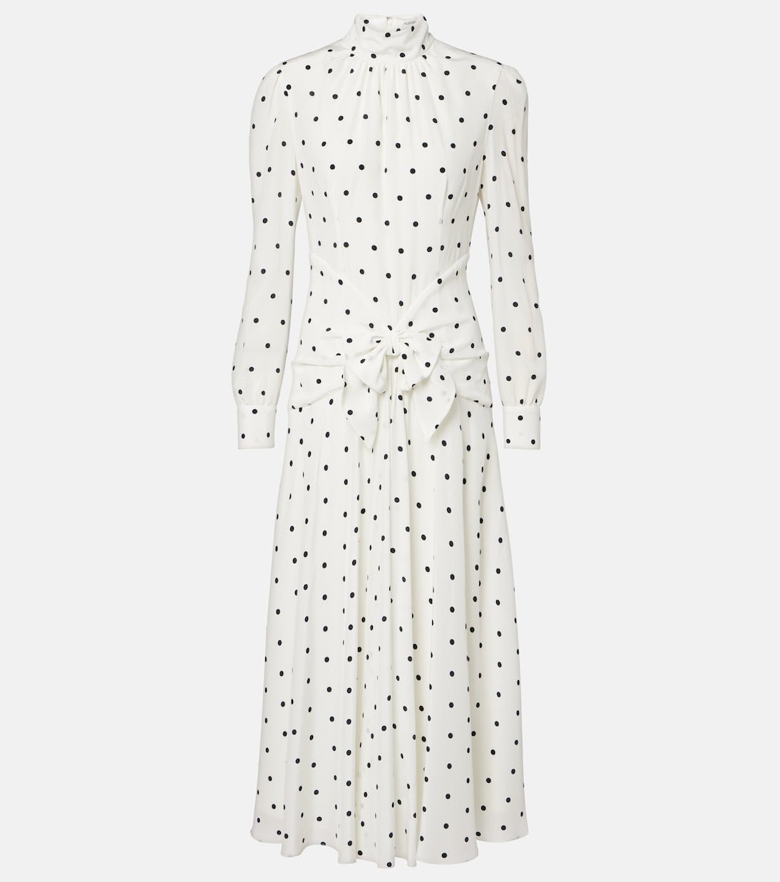Alessandra Rich - Polka-dot silk midi dress