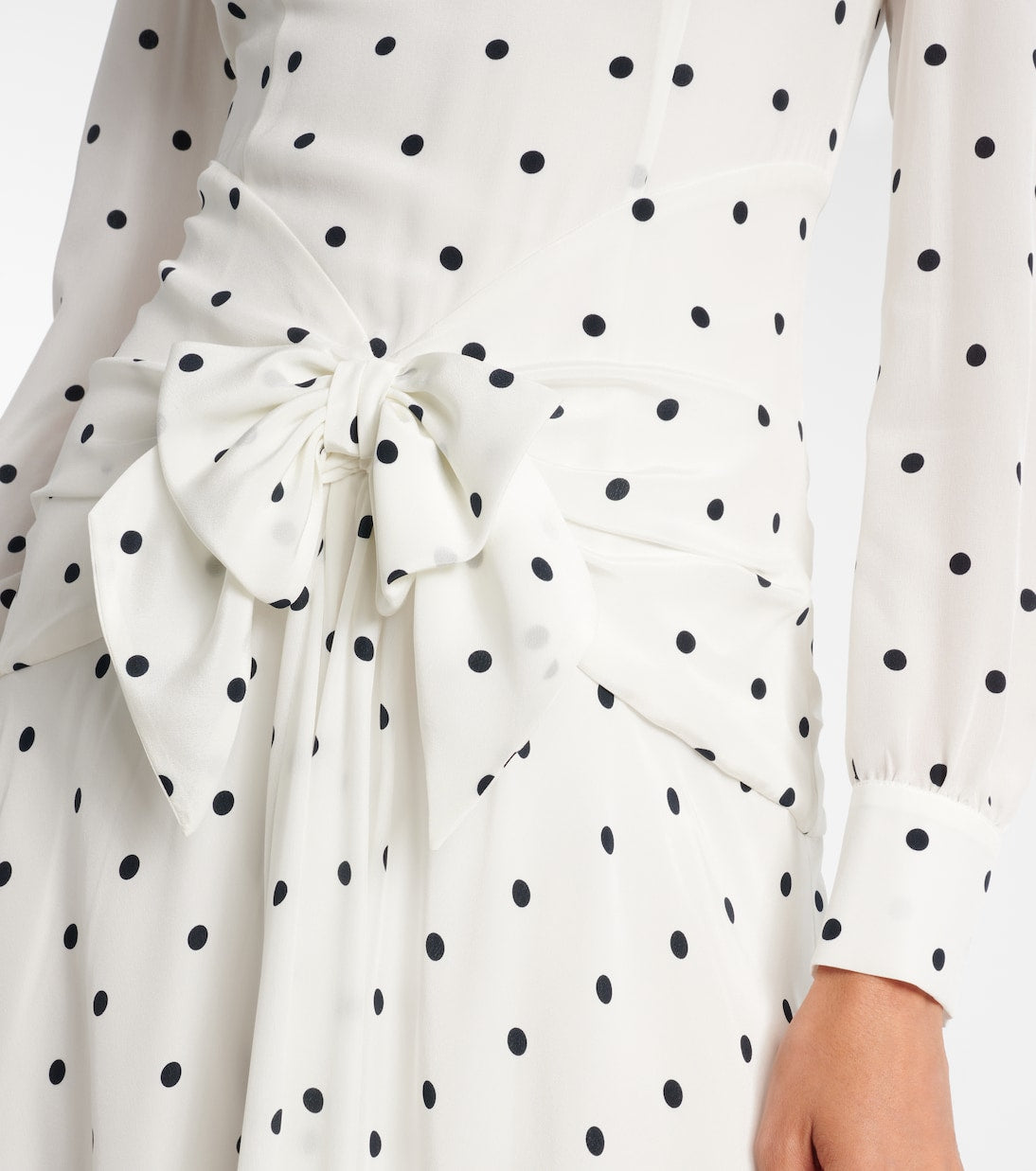 Alessandra Rich - Polka-dot silk midi dress