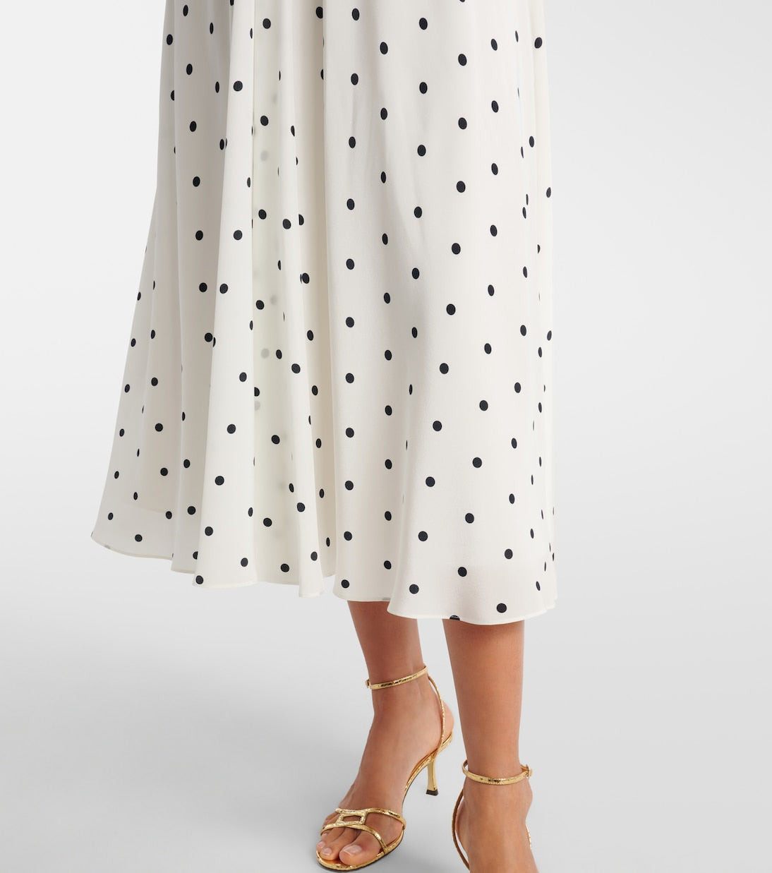 Alessandra Rich - Polka-dot silk midi dress
