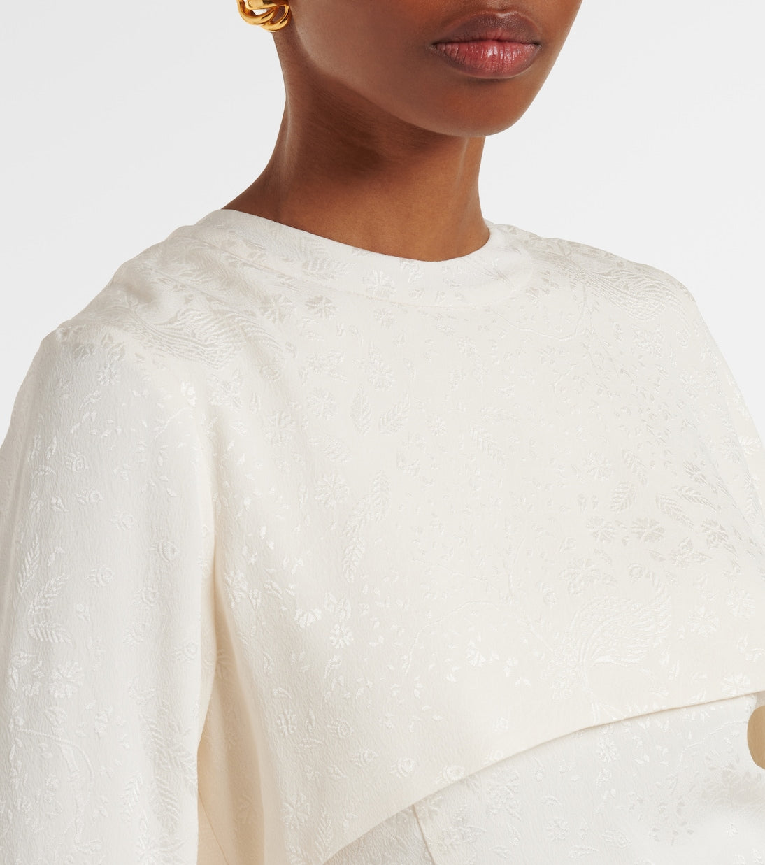 Markarian - Felice caped jacquard midi dress