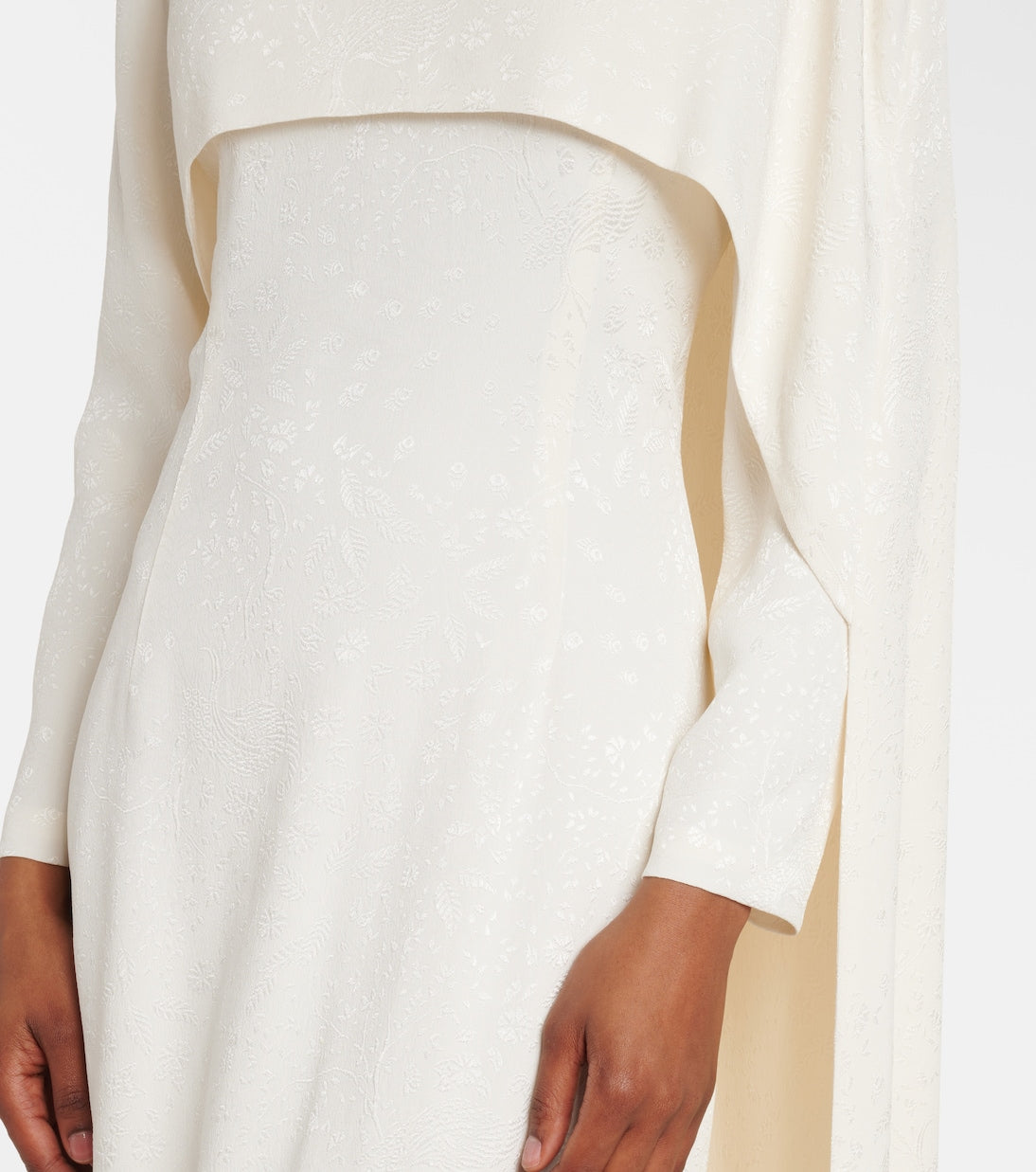 Markarian - Felice caped jacquard midi dress