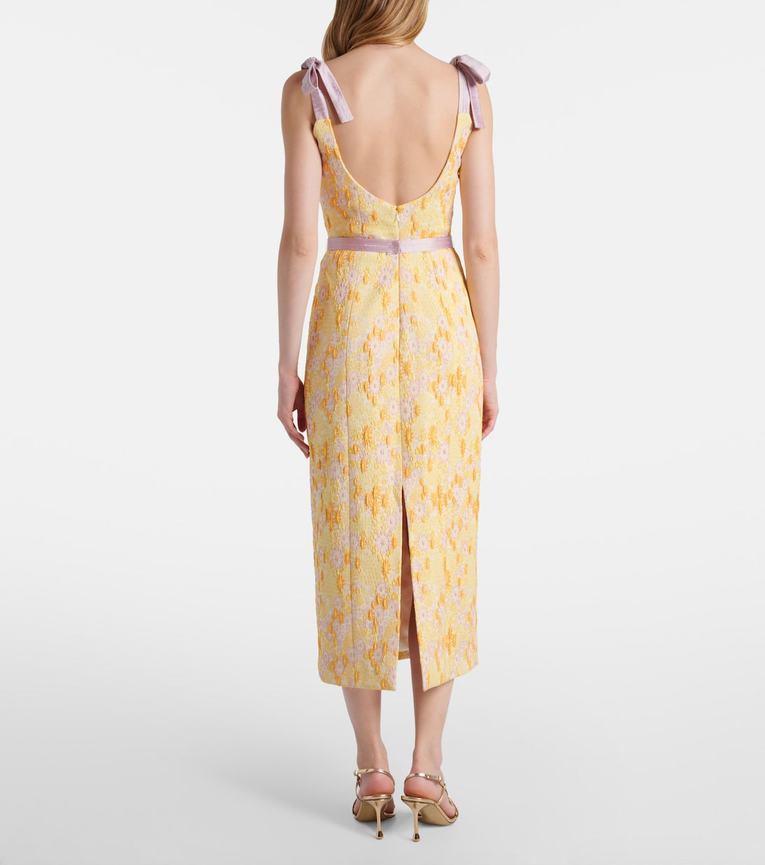 Markarian - Acacia embroidered brocade corset dress
