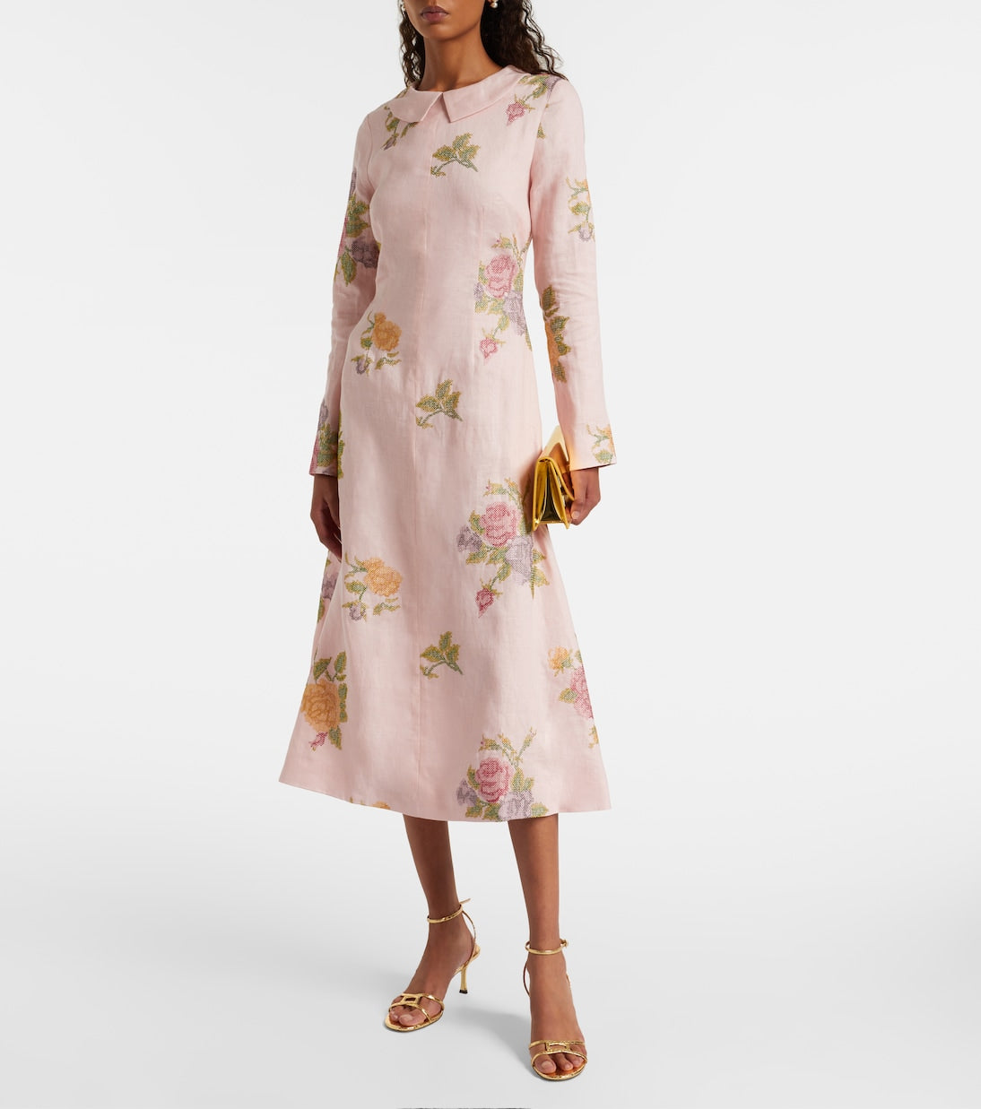 Markarian - Floral linen midi dress