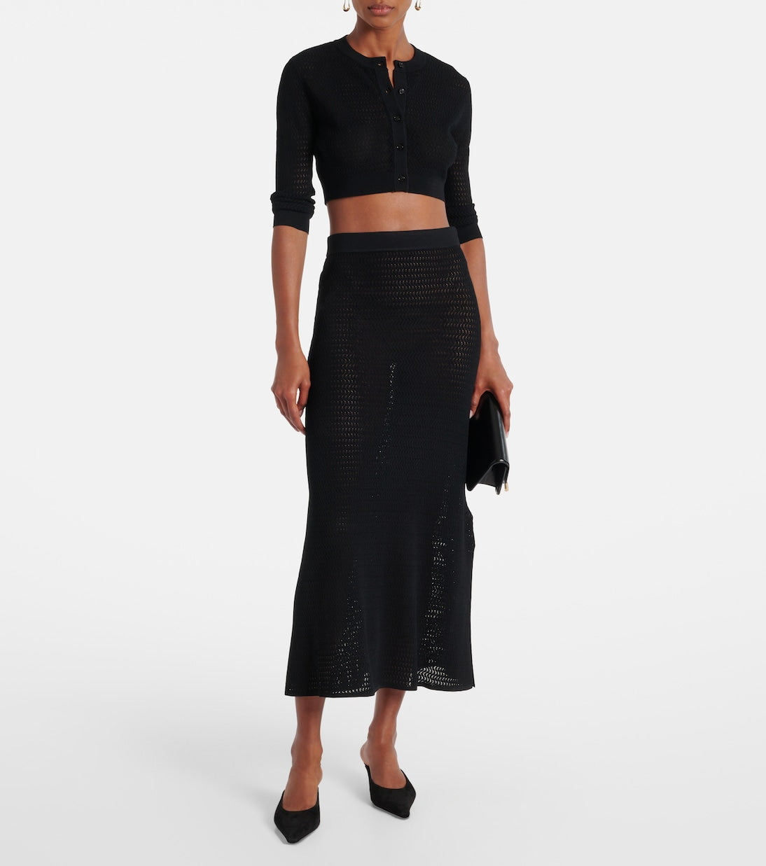 Victoria Beckham - Pointelle cropped cardigan