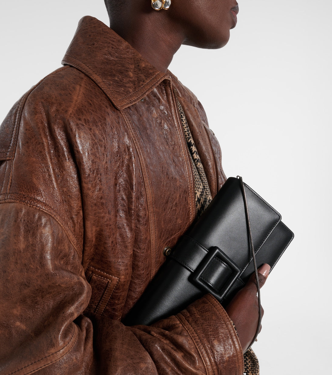 Manolo Blahnik - Maygot leather clutch