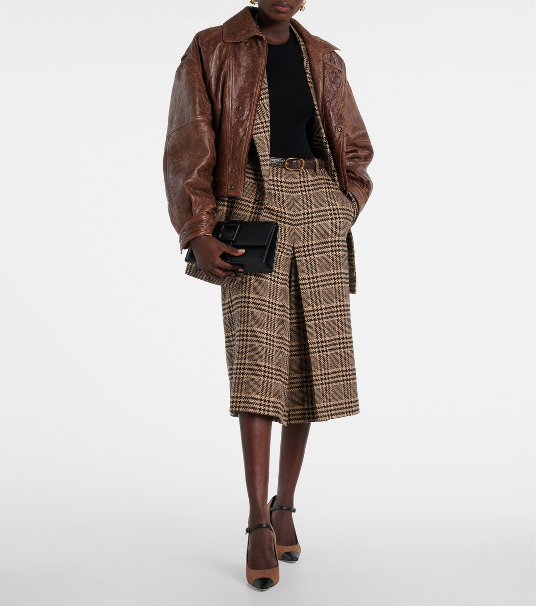 Manolo Blahnik - Maygot leather clutch