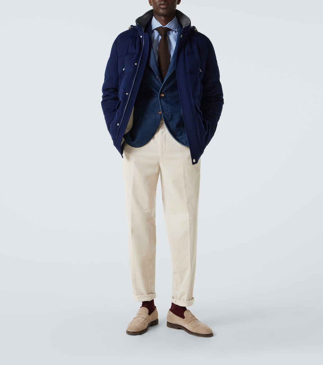 Brunello Cucinelli - Wool flannel down jacket