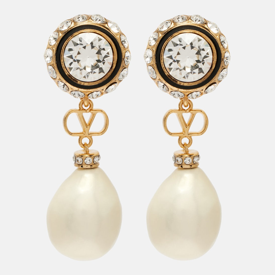 Valentino Garavani - VLogo embellished drop earrings