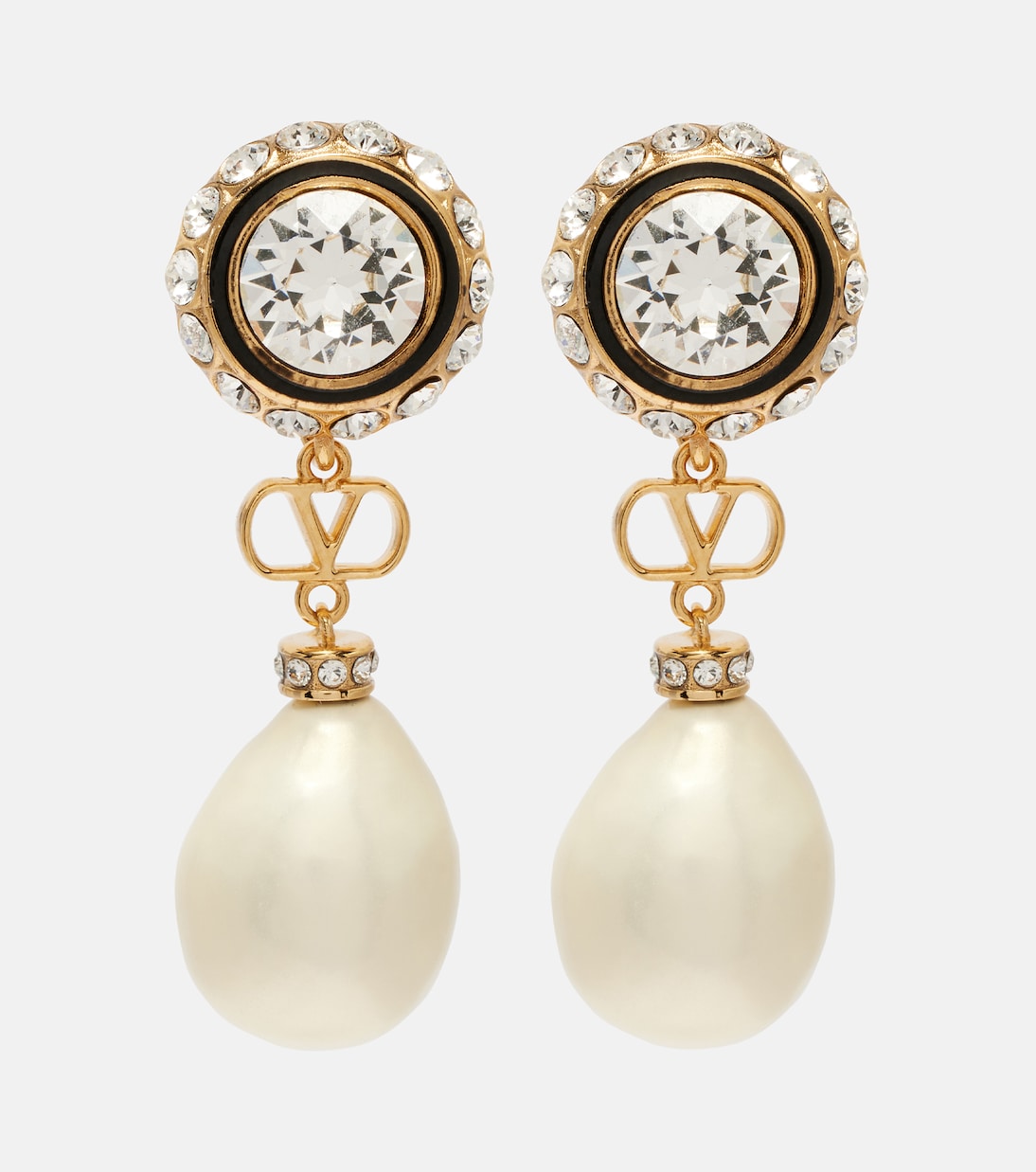 Valentino Garavani - VLogo embellished drop earrings
