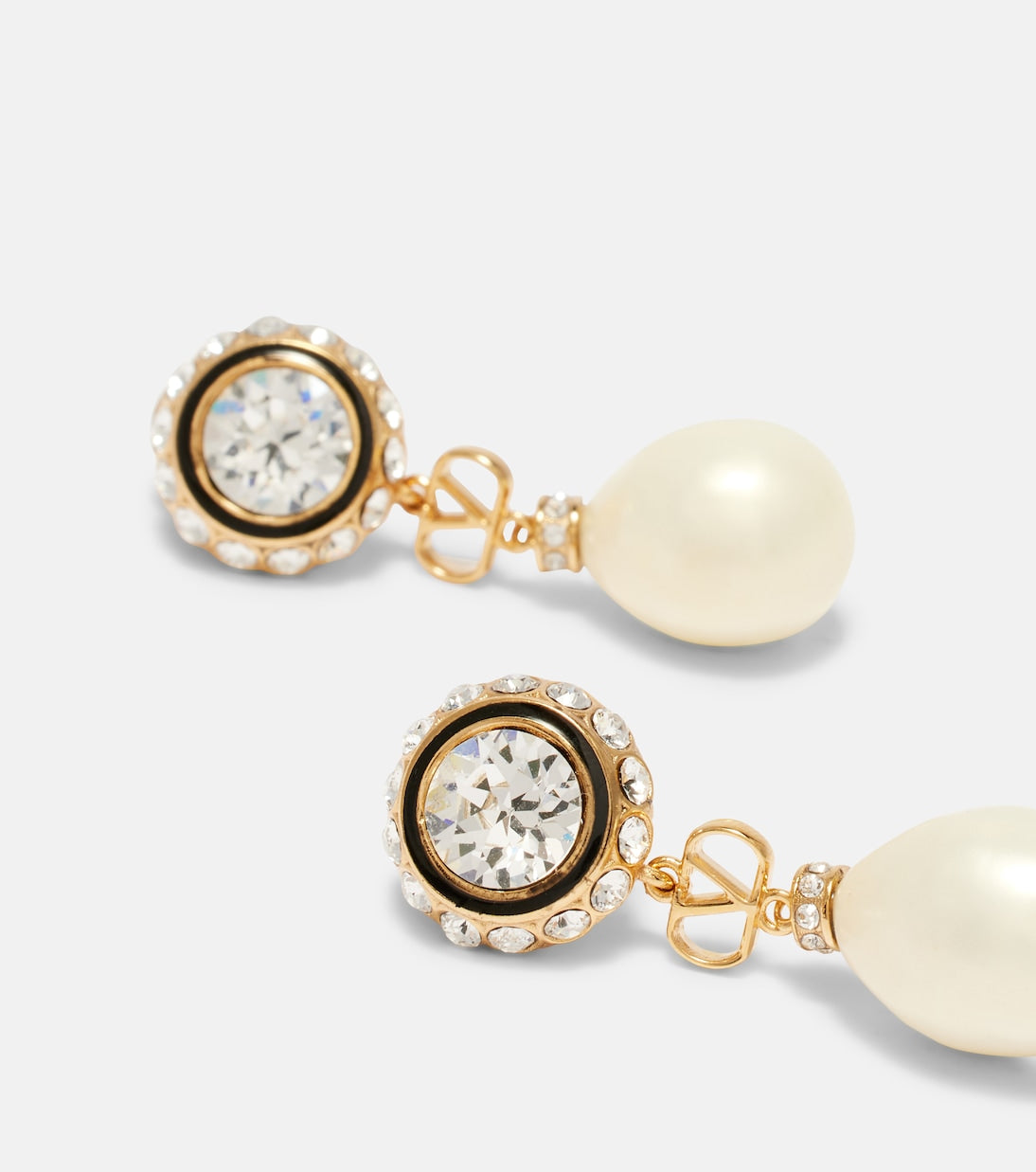 Valentino Garavani - VLogo embellished drop earrings