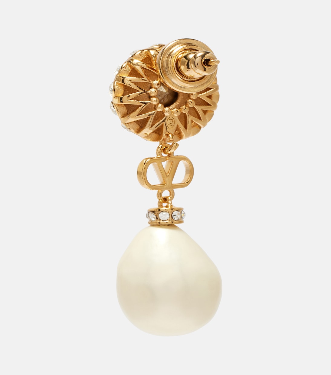 Valentino Garavani - VLogo embellished drop earrings