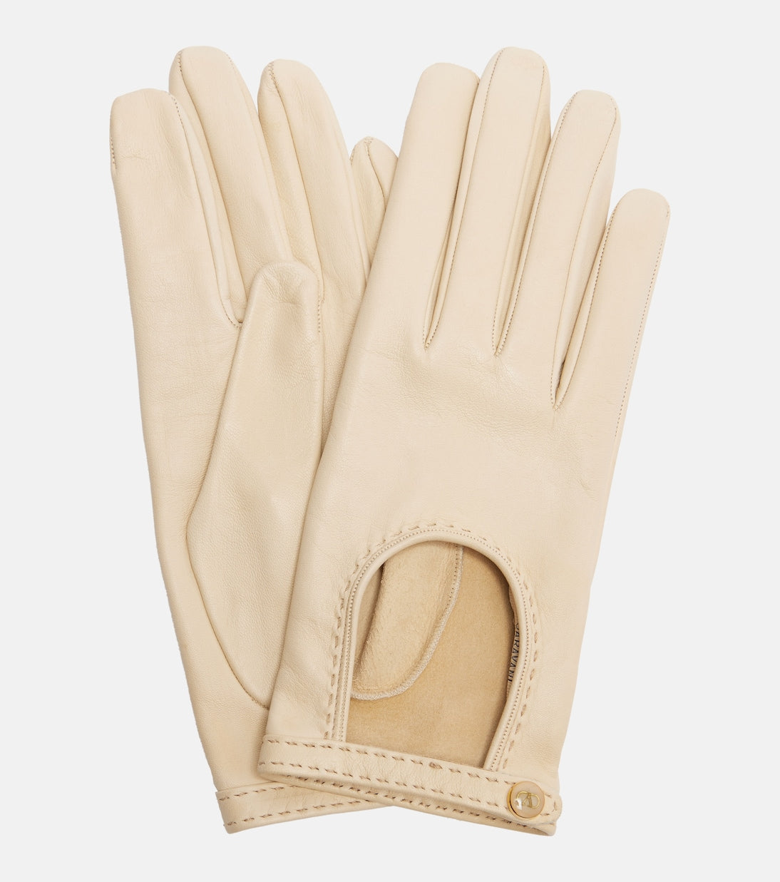Valentino Garavani - VLogo cutout leather gloves