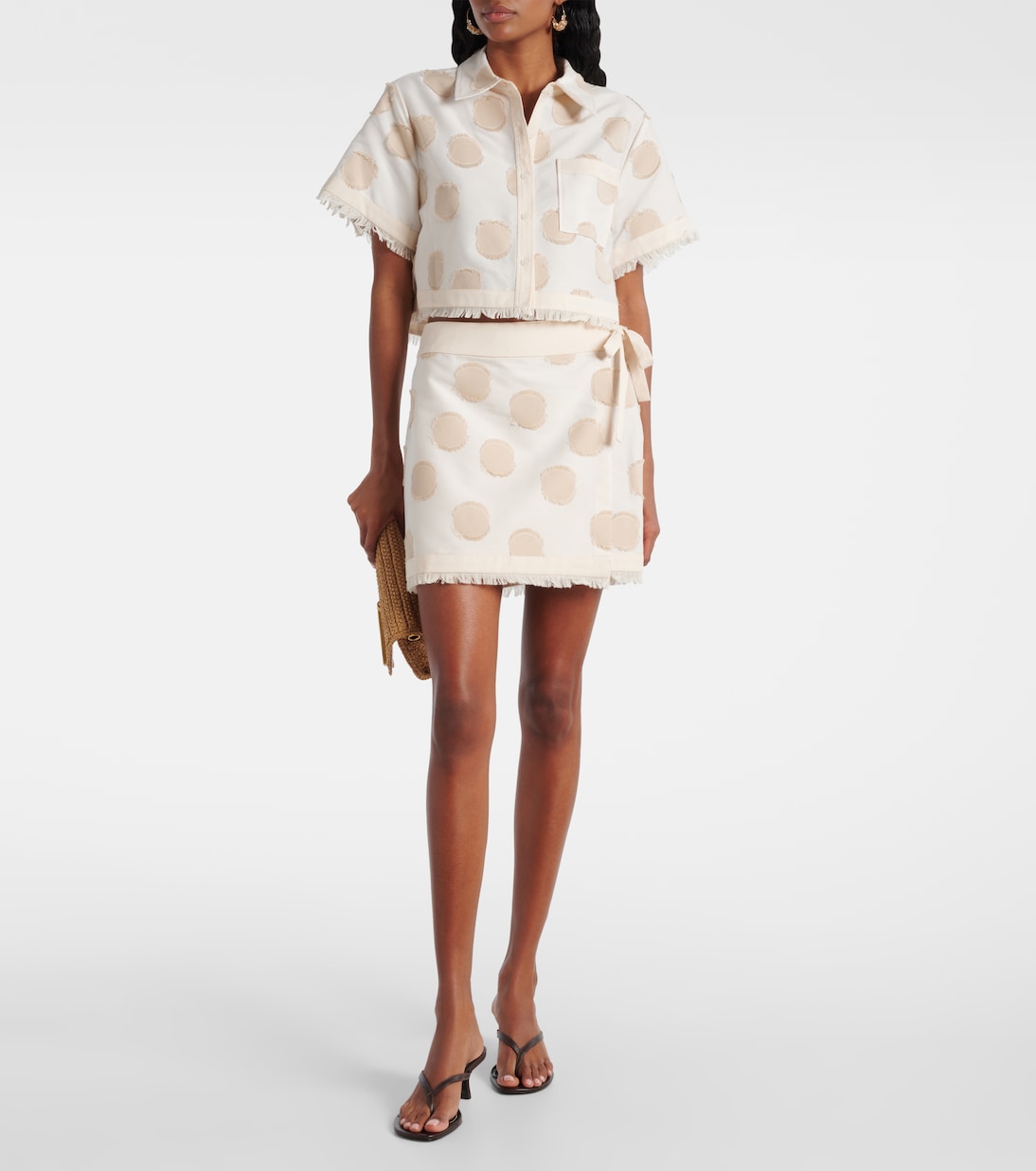 Simkhai - Bethany polka-dot wrap skirt