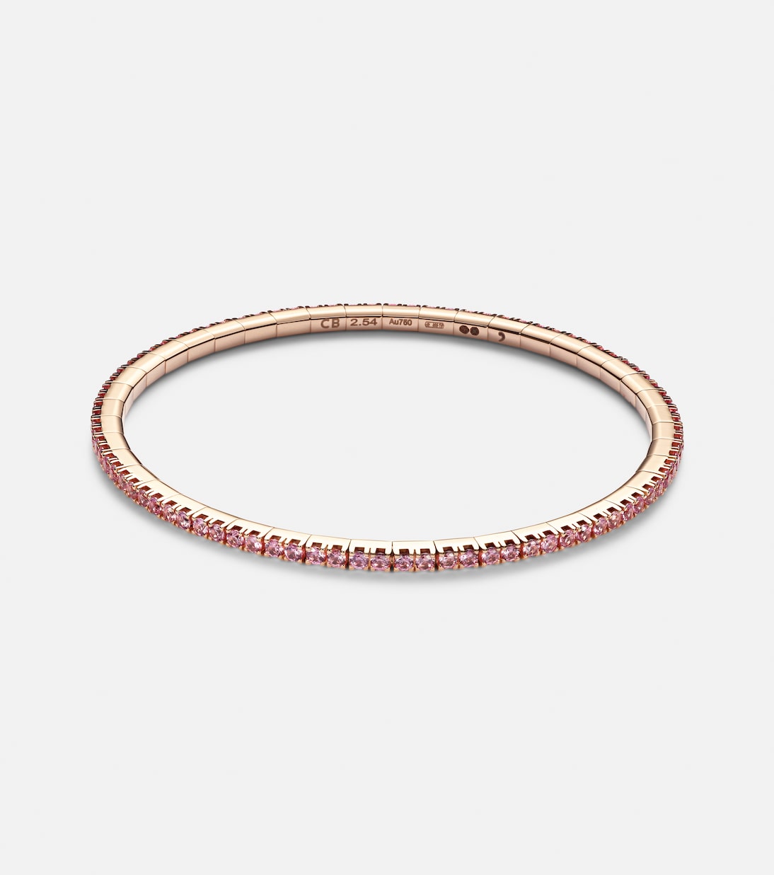 Bucherer Fine Jewellery - Stretchy 18kt rose gold tennis bracelet with sapphires