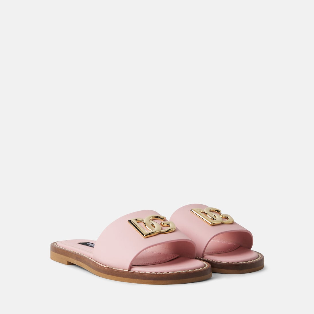 Dolce&Gabbana Kids - DG leather slides